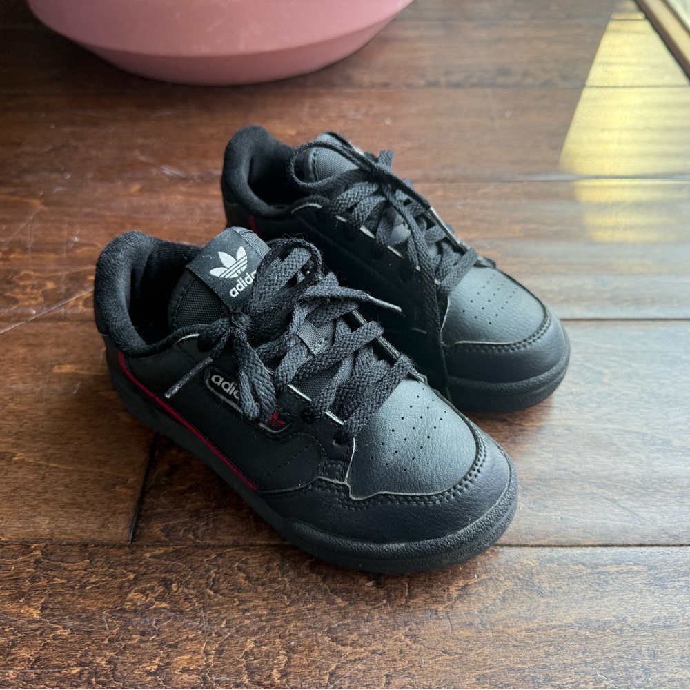 Adidas Kids Black and Red Sneakers